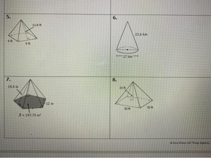 Geometry unit 11 volume and surface area