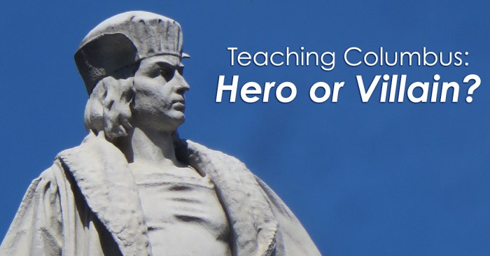 Christopher columbus hero or villain lesson