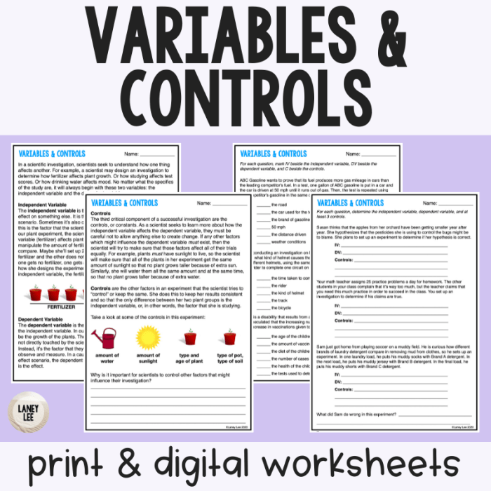 Science variables coloring page answer key