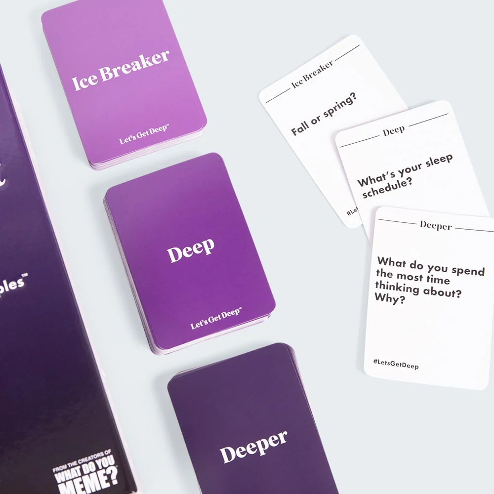 Lets get deep card game questions pdf