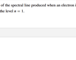 Calculate wavelength nanometers spectral electron hydrogen undergoes atom transition chegg