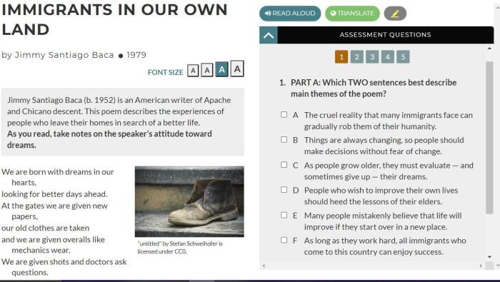 Immigrants in our own land commonlit answer key